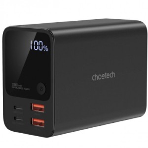 Батарея универсальная Choetech 27000mAh, PD/3.0/100W, USB-C*2/100+100W, USB-A*2/QC3.0/22.5W (B635-BK)