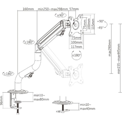 Кронштейн Brateck LDT71-C012N