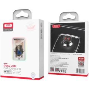 Зарядное устройство XO CC49 2USB 2.4A (Black/Brown) (XO-CC49)
