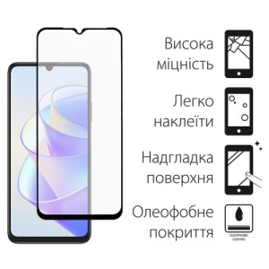 Стекло защитное Dengos Full Glue HONOR X7a (black) (TGFG-334)