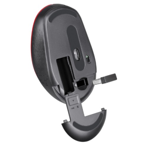 Мышка Defender Auris MB-027 Silent Wireless Red (52026)
