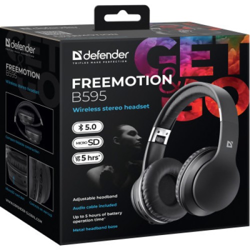 Наушники Defender FreeMotion B595 Bluetooth Black (63595)