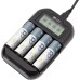 Зарядное устройство для аккумуляторов PowerPlant PP-UN4 (AA, AAA / input microUSB DC 5V/2A) (PP-UN4)