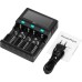 Зарядное устройство для аккумуляторов PowerPlant PP-A4 (Ni-MH,Cd,Li-ion,LiFePO4 / input AC 100V-240V DC 12V) (AA620173)