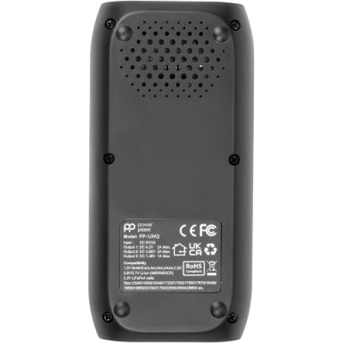 Зарядное устройство для аккумуляторов PowerPlant PP-UM2 (Ni-Mh, Ni-Cd, Li-ion, LiFePO4 / input DC 5V/2A) (AA620180)