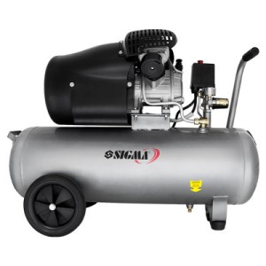 Компресор Sigma двоциліндровий 2.5кВт 455л/хв 10бар 50л (2 крана) (7043721)