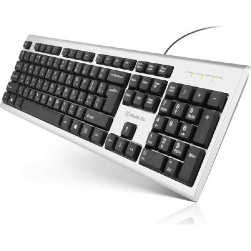 Клавиатура REAL-EL 507 Standard USB Silver