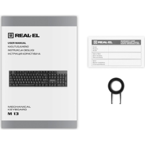 Клавиатура REAL-EL M 13 USB Grey (EL123100045)