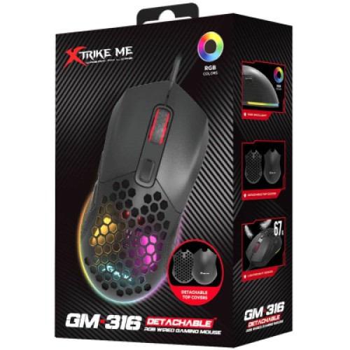 Мышка Xtrike ME GM-316 USB RGB Black (GM-316)