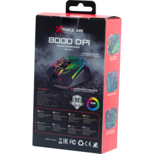 Мышка Xtrike ME GM-327 USB RGB Black (GM-327)