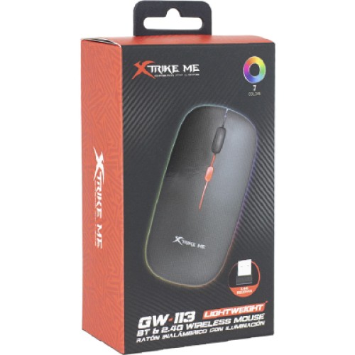 Мышка Xtrike ME GW-113 Bluetooth RGB Black (GW-113) Мышка Xtrike ME GW-113 Bluetooth RGB Black (GW-113)