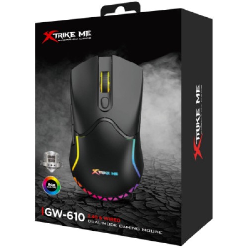 Мышка Xtrike ME GW-610 Wireless RGB Black (GW-610)