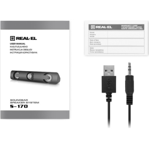 Акустическая система REAL-EL S-170 6Вт Black (EL121100013)