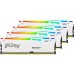 Модуль памяти для компьютера DDR5 128GB (4x32GB) 5600 MHz FURY Beast RGB White Kingston Fury (ex.HyperX) (KF556C40BWAK4-128)