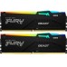 Модуль памяти для компьютера DDR5 16GB (2x8GB) 5600 MHz FURY Beast RGB Kingston Fury (ex.HyperX) (KF556C36BBEAK2-16)