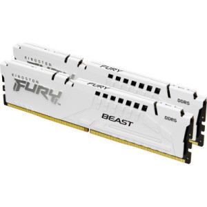 Модуль памяти для компьютера DDR5 32GB (2x16GB) 5200 MHz FURY Beast White Kingston Fury (ex.HyperX) (KF552C40BWK2-32)