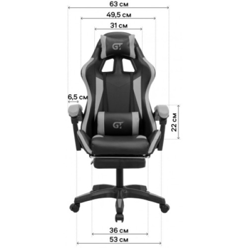 Кресло игровое GT Racer X-2323 Black/Yellow