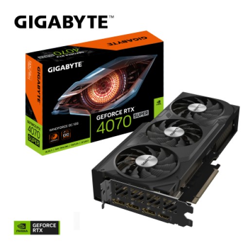 Видеокарта GIGABYTE GeForce RTX4070 SUPER 12Gb WINDFORCE OC (GV-N407SWF3OC-12GD)