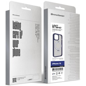Чохол до мобільного телефона Armorstandart Unit Stand Apple iPhone 15 Dark Blue (ARM70570)