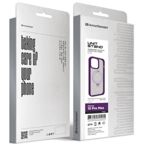 Чехол для мобильного телефона Armorstandart Unit Stand Apple iPhone 15 Pro Max Purple (ARM70581)