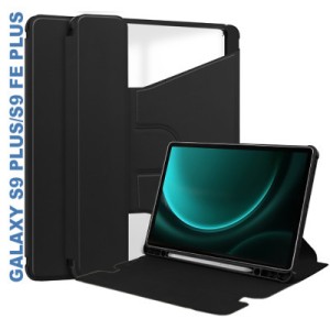 Чехол для планшета BeCover 360° Rotatable Samsung Tab S9 Plus (SM-X810/SM-X816)/S9 FE Plus (SM-X610/SM-X616) 12.4" Black (710398)