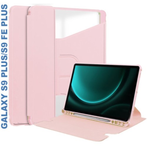 Чехол для планшета BeCover 360° Rotatable Samsung Tab S9 Plus (SM-X810/SM-X816)/S9 FE Plus (SM-X610/SM-X616) 12.4" Pink (710402)