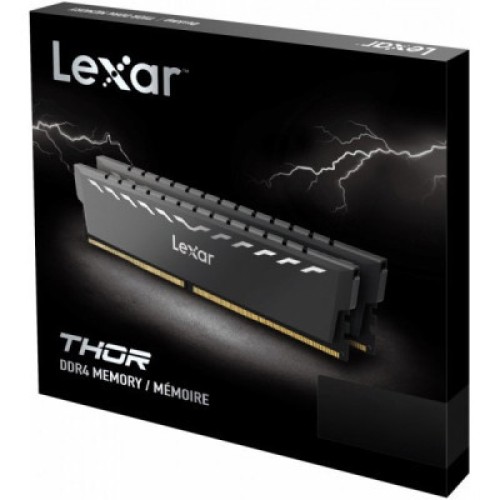 Модуль памяти для компьютера DDR4 16GB (2x8GB) 3200 MHz Thor Dark Gray Lexar (LD4BU008G-R3200GDXG)