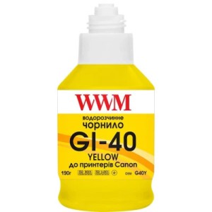 Чорнило WWM Canon GI-40 для G5040/G6040 190г Yellow (KeyLock) (G40Y)