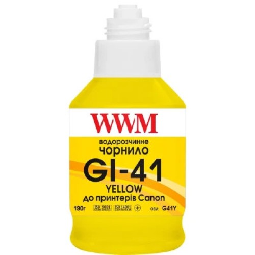 Чернила WWM Canon GI-41 для Pixma G2420/3420 190г Yellow (KeyLock) (G41Y)