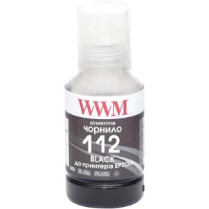 Чорнило WWM Epson L11160/6490 №112 140г Black pigmented (E112BP)