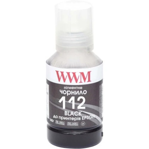 Чернила WWM Epson L11160/6490 №112 140г Black pigmented (E112BP)