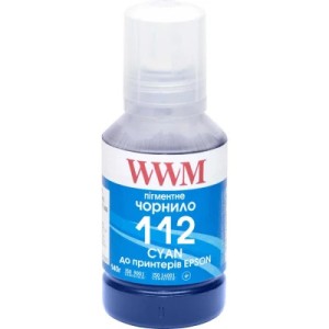 Чорнило WWM Epson L11160/6490 №112 140г Cyan pigmented (E112CP)