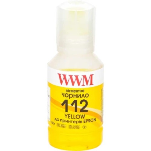 Чернила WWM Epson L11160/6490 №112 140г Yellow pigmented (E112YP)