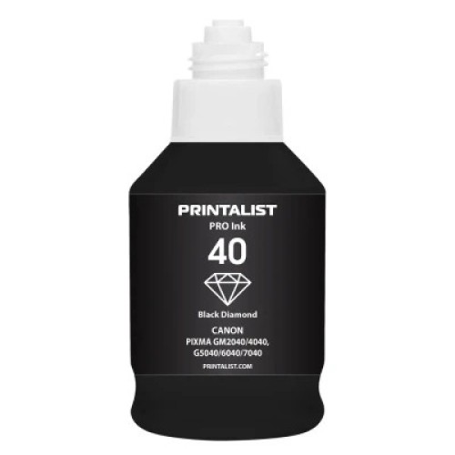 Чернила Printalist Canon GI-40 для G5040/G6040 190г Black Pigm. (PL40BP)