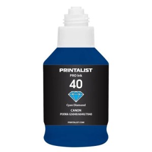 Чернила Printalist Canon GI-40 для G5040/G6040 190г Cyan (PL40C)