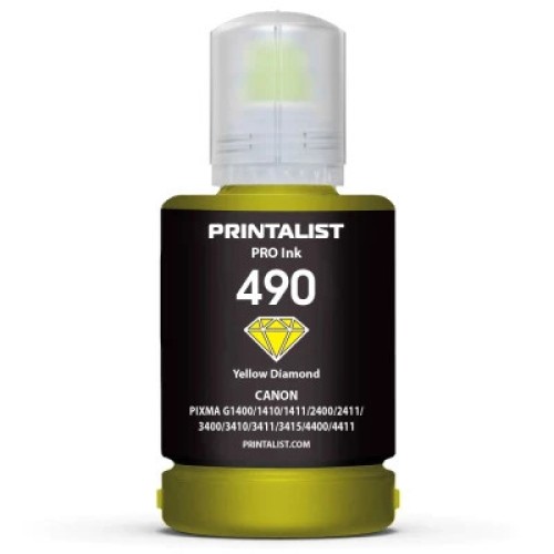 Чернила Printalist Canon GI-490 для G1400/G2400/G3400 140г Yellow (PL490Y)