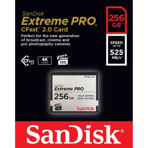 Карта памяти SanDisk 256GB CFast 2.0 Extreme Pro (SDCFSP-256G-G46D)