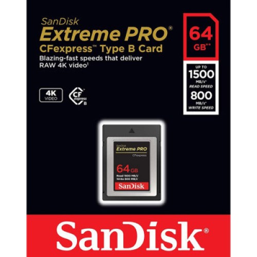 Карта памяти SanDisk 64GB CFexpress Extreme Pro (SDCFE-064G-GN4NN)