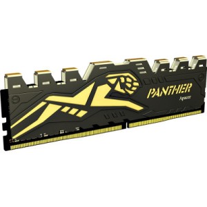 Модуль памяти для компьютера DDR4 8GB 2666 MHz Panther Black/Gold Apacer (AH4U08G26C08Y7GAA-1)