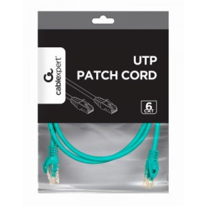Патч-корд 1.5м UTP cat 6 CCA green Cablexpert (PP6U-1.5M/G)