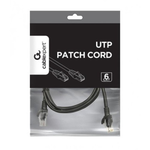 Патч-корд 1.5м UTP cat 6 CCA black Cablexpert (PP6U-1.5M/BK)