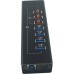 Концентратор Dynamode 4*USB3.0 data ports + 3*2.4А charge with Power Adaptor metal (DM-UH-P407)