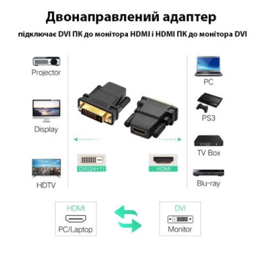 Переходник DVI-D (24+1) male to HDMI female 1080p ST-Lab (U-994)