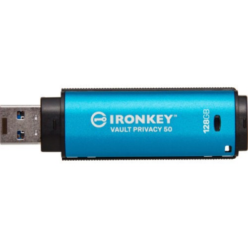 USB флеш накопитель Kingston 128GB IronKey Vault Privacy 50 Blue USB 3.2 (IKVP50/128GB)