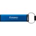 USB флеш накопитель Kingston 128GB IronKey Keypad 200 AES-256 Encrypted Blue USB 3.2 (IKKP200/128GB)