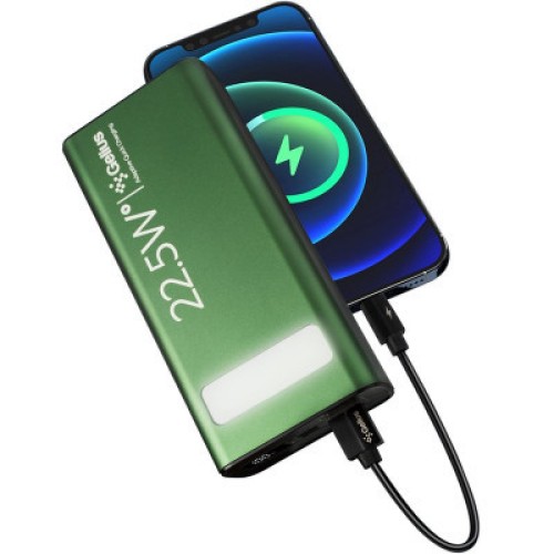 Батарея универсальная Gelius Lightstone GP-PB300 30000mAh QC+PD (22.5W) Green (00000090465)