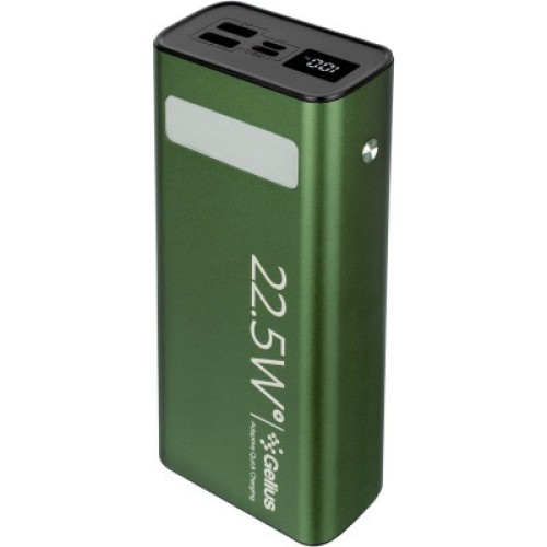 Батарея универсальная Gelius Lightstone GP-PB300 30000mAh QC+PD (22.5W) Green (00000090465)