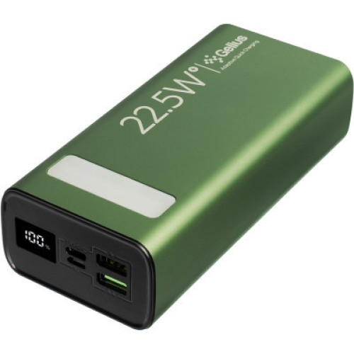 Батарея универсальная Gelius Lightstone GP-PB300 30000mAh QC+PD (22.5W) Green (00000090465)