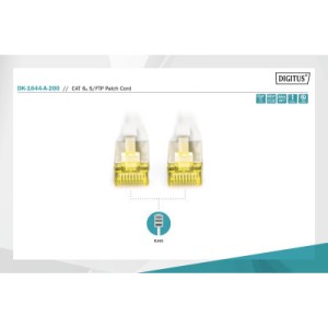 Патч-корд 20м, CAT 6a S-FTP, AWG 26/7, Cu, LSZH, gray Digitus (DK-1644-A-200)