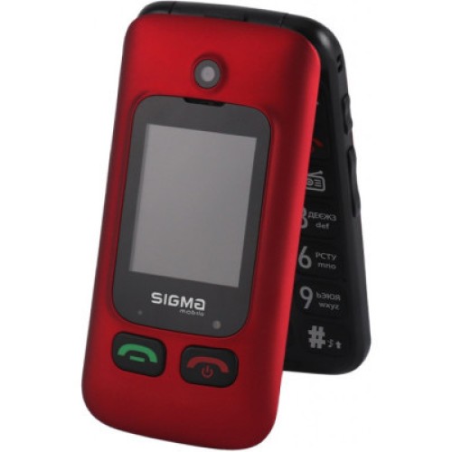Мобильный телефон Sigma Comfort 50 Shell Duo Type-C Red Black (4827798212516)
